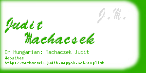 judit machacsek business card